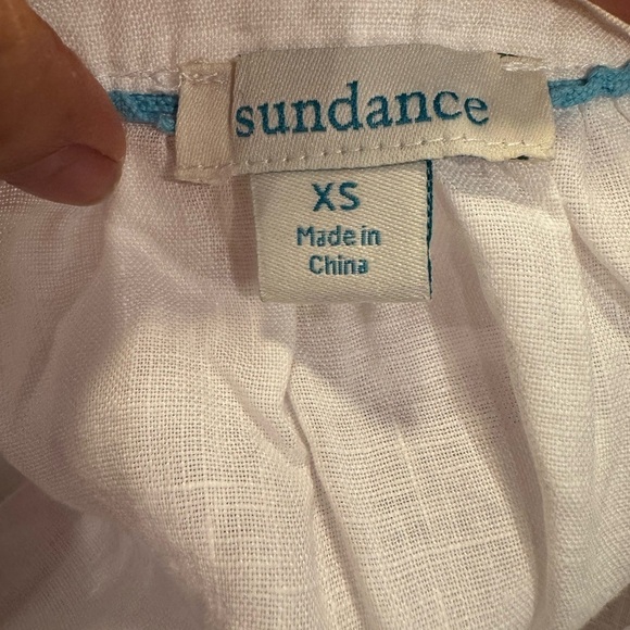 Sundance Graceful Days White 100% Linen Button Top minimalist boho bohemian B19 - Picture 5 of 10
